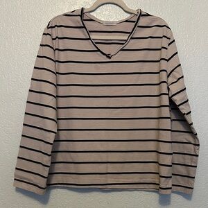 Fresh Produce Boxy Thick cotton Vneck Pullover Sweatshirt GUC XL